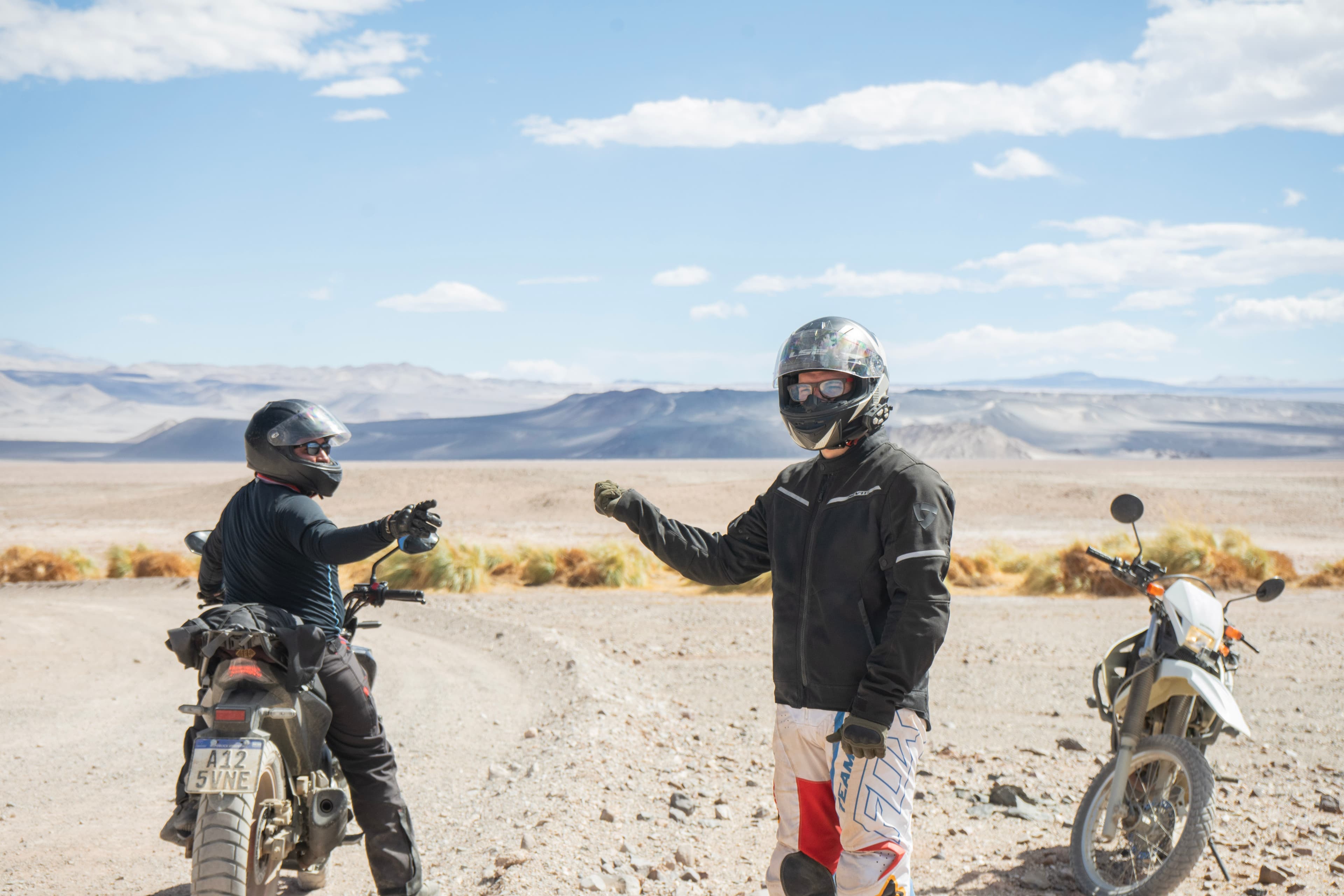 Moto On/Off riders gathered during a motorcycle departure