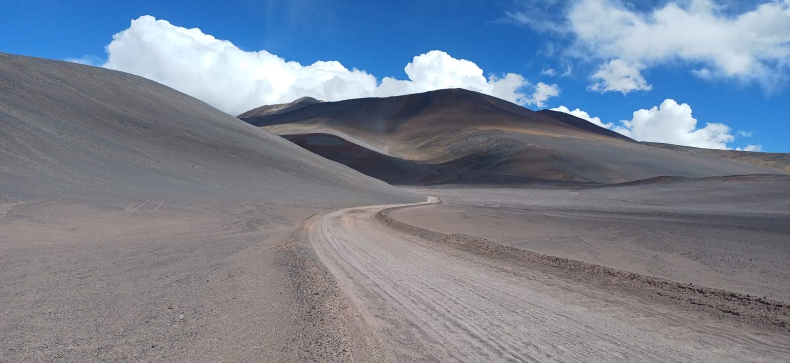 High-altitude road on Volcanoes of the North