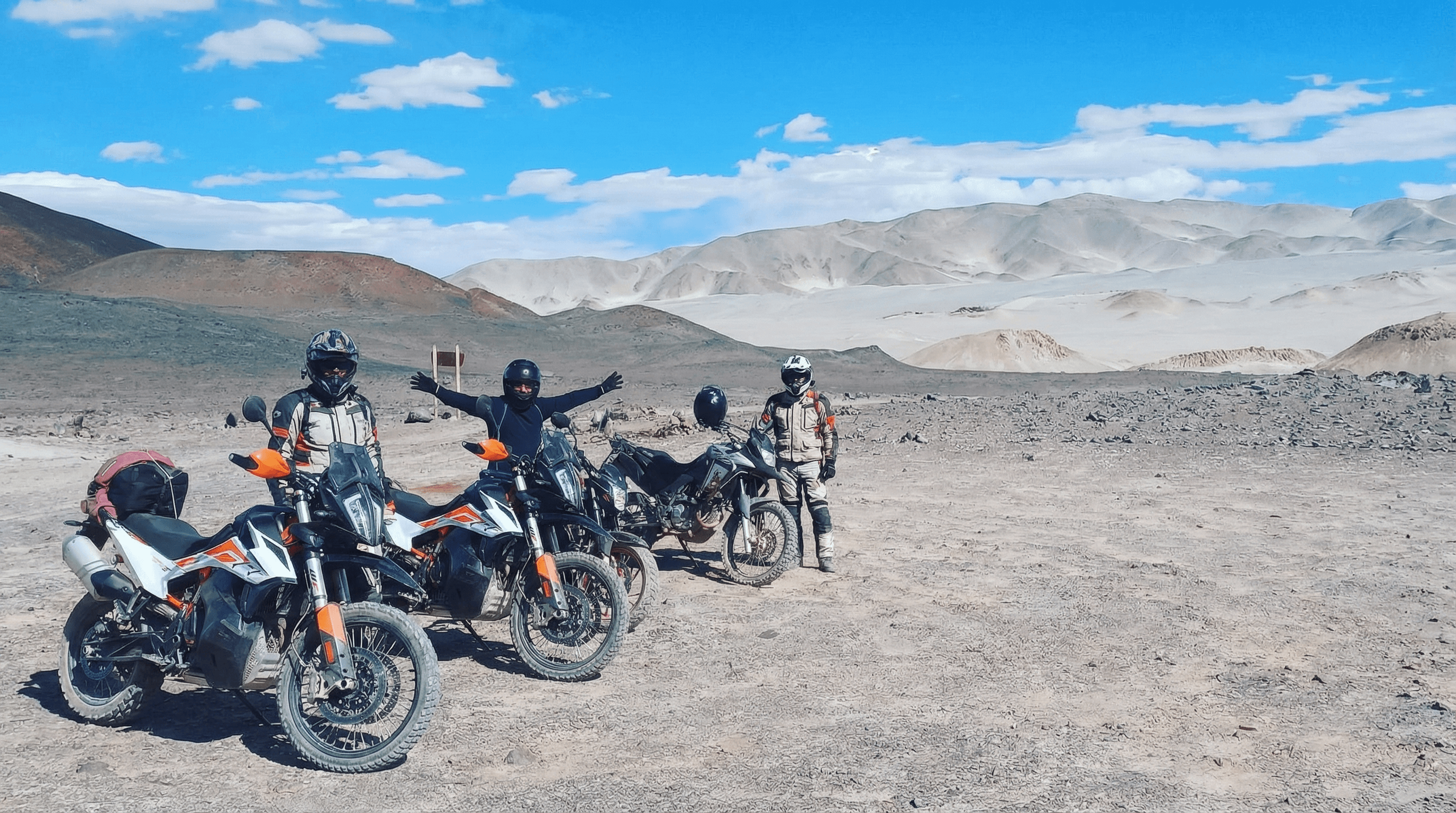 Gravel road between northern volcanoes